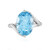 Bague en argent et Topaze bleu ciel