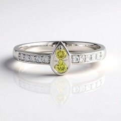 Anello in argento con Diamante Giallo I2 (de Melo Essence)