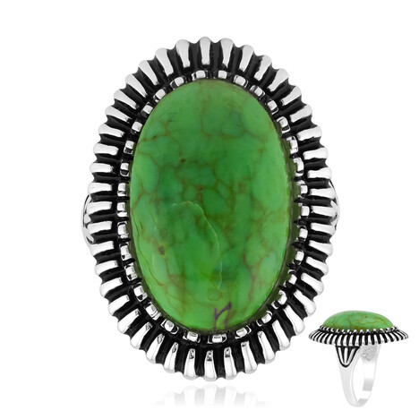 Grüner Kingman Mohave-Türkis-Silberring (Jones Lee)