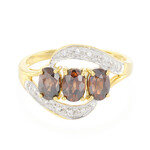 Zilveren ring met Chocolade zirkonen