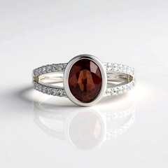 Anello in argento con Zircone Rosa