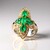 Anello in argento con Smeraldo Zambia (Gems en Vogue)