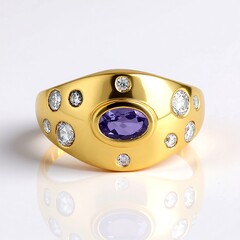 Bague en argent et Tanzanite