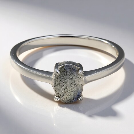 Anello in argento con Labradorite