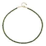 Russischer Diopsid-Silberhalskette