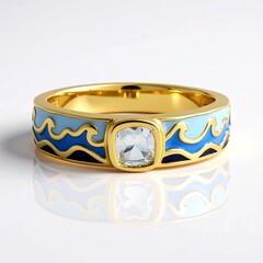 Anello in argento con Topazio Blu Cielo
