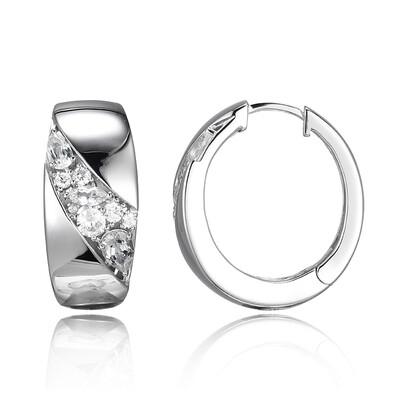 Boucles d'oreilles en argent et Topaze blanche (Adela Silber)