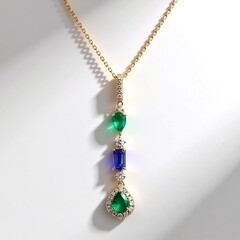 Collana in oro con Smeraldo Zambia AAA