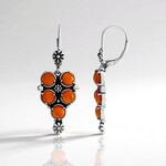 Orecchini in argento con Conchiglia di Ostrica Spinosa Arancione (Desert Chic)