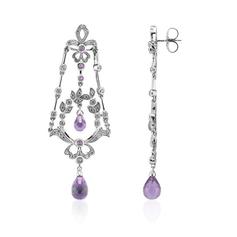 Sambia-Amethyst-Silberohrringe (Dallas Prince Designs)