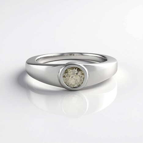 Anello in argento con Topazio Bianco