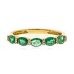 Gouden ring met AAA Zambia smaragden (CIRARI)