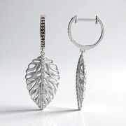 Pendientes en plata con Zircón (Ornaments by de Melo)