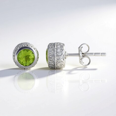 Orecchini in argento con Peridoto (de Melo Essence)