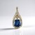 Ciondolo in oro con Spinello Blu Cobalto Luc Yen (AMAYANI)