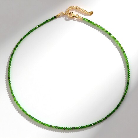 Collana in argento con Diopside Russo