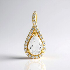 Ciondolo in argento con Topazio Bianco