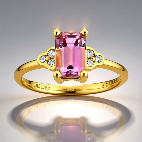 Anello in oro con Diasporo Rosa (AMAYANI)