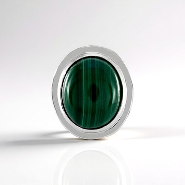 Ciondolo in argento con Malachite (MONOSONO COLLECTION)