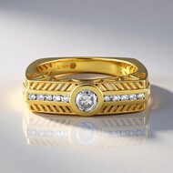 Anillo en oro con Diamante I2 (I) (Ornaments by de Melo)