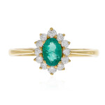 Gouden ring met een AAA Zambia smaragd (CIRARI)