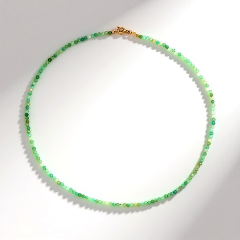 Collana in argento con Crisoprasio