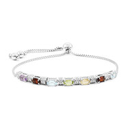 Brazalete en plata con Topacio azul cielo