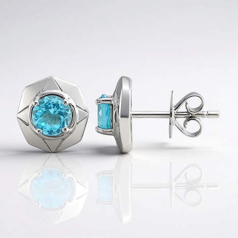 Orecchini in argento con Apatite Blu (Pallanova)