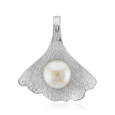 White Freshwater Pearl Silver Pendant (Michelle Albala)