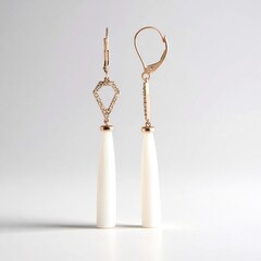 Orecchini in oro con Calcedonio Bianco