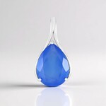 Ciondolo in argento con Calcedonio Blu
