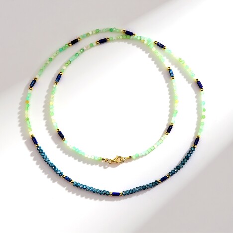 Collana in argento con Topazio Blu Londra (Riya)