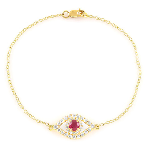 Bracelet en argent et Rubis de Madagascar