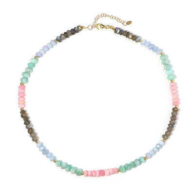 Collar en plata con Ópalo rosa