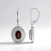 Pendientes en plata con Granate de Mozambique (MONOSONO COLLECTION)
