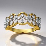Anello in oro con Diamante SI1 (G) (Annette)