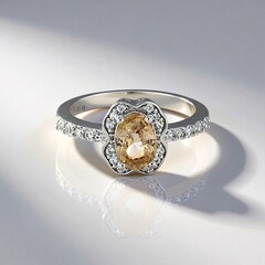 Anello in argento con Zircone Canarino