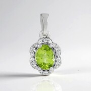 Pendentif en argent et Péridot de l'Arizona