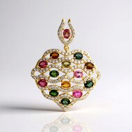 Pendentif en argent et Tourmaline