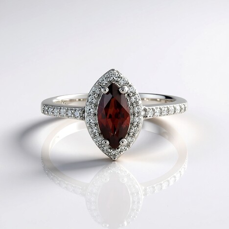 Anello in argento con Zircone Rosa