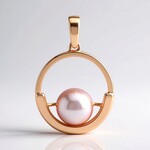 Ciondolo in argento con Perla Ming Porpora (TPC)