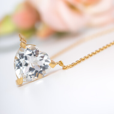 Weißer Topas-Silbercollier