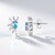 Boucles d'oreilles en argent et Topaze bleu Suisse