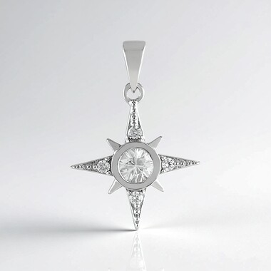 Zircon Silver Pendant