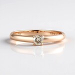 Anello in oro con Diamante Cioccolato I1 (SUHANA)