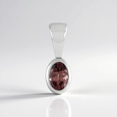 Pendentif en argent et Grenat de Malaya