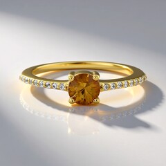 Anello in argento con Zircone Giallo