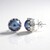 Orecchini in argento con Perla Mabe blu (Dallas Prince Designs)