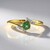 Anello in argento con Apatite Verde
