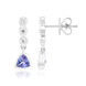 Boucles d'oreilles en argent et Tanzanite (Pallanova)